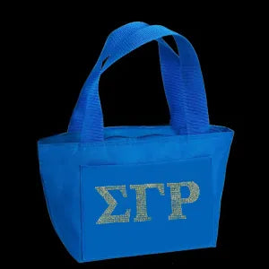 Sigma Gamma Rho  Insulated Lunch Tote Blue or Gold W/Studstones