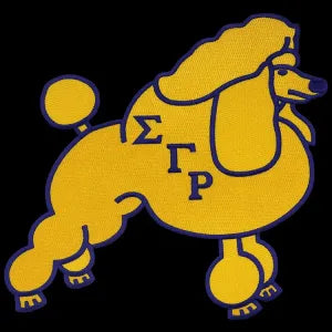 SGR 12″T Gold Poodle Emblem W/Heat Seal Backing