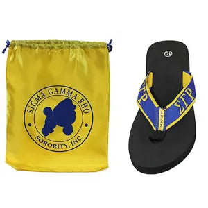 Sigma Gamma Rho Flipflops w/bag